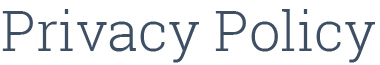 Privacy Policy